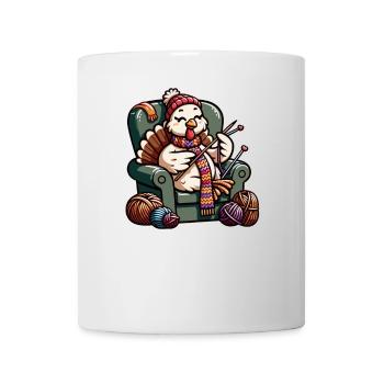 Thanksgiving Granny Turkey Knits - Mug - white - Front