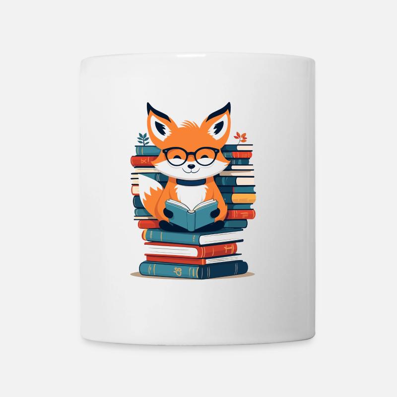 Niedlicher Buch Liebhaber Lustiges Bücher Design - Tasse - Weiß