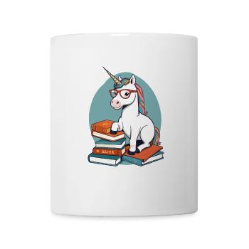 Unicorn Fantasy Stories Cute Bookworm - Mug - white - Front