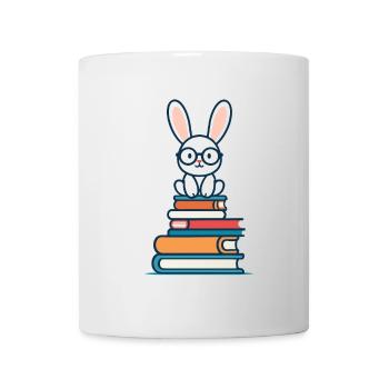 Lesender Hase Begeisterter Buchliebhaber Bunny - Tasse - Weiß - Vorne