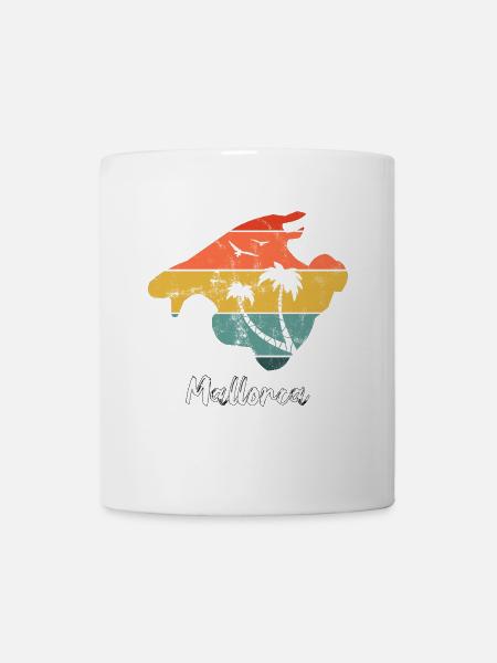 Mallorca Urlaub Balearen retro vintage Design - Tasse - Weiß