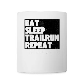 Trail Running Trail Run Traillauf Laufsport - Mug blanc - blanc - Devant