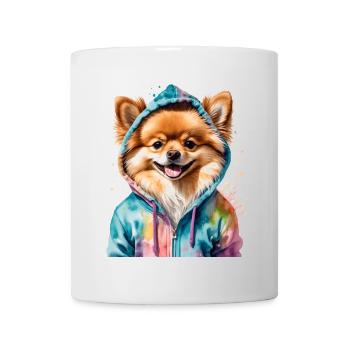 Pomeranian Pomeranian Pomeranian Hoodie Dog Print - Mug - white - Front