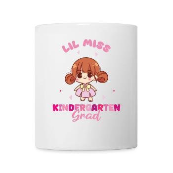 Lil Miss Kindergarten Jour de remise des diplômes Girl - Mug blanc - blanc - Devant