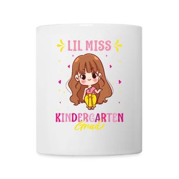 Lil Miss Kindergarten Jour de remise des diplômes Girl - Mug blanc - blanc - Devant