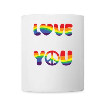 Gender Lesbians, Gays, Trans, Queer Rainbow - Mug - white - Front