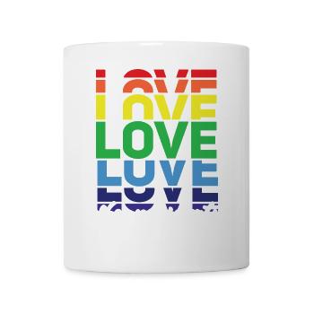 Gender Lesben, Schwule, Trans, Queer Regenbogen - Tasse - Weiß - Vorne