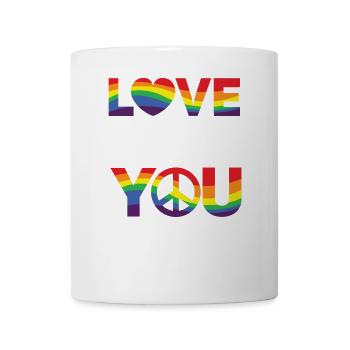 Gender Lesbians, Gays, Trans, Queer Rainbow - Mug - white - Front