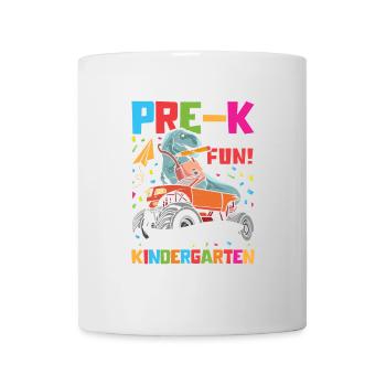 Kindergarten Geschenk Dinosaurier Dino Skateboard - Tasse - Weiß - Vorne