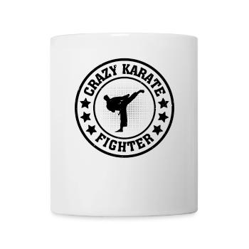 Crazy Karate Fighter - Entraînement de karaté Karaté Figh - Mug blanc - blanc - Devant