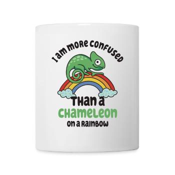 Ich Bin Verwirrter Als Ein Chamäleon - Tasse - Weiß - Vorne