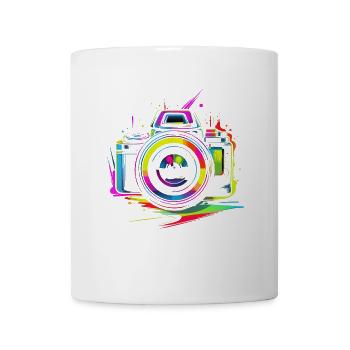 Appareil photo Retrowave - Mug blanc - blanc - Devant