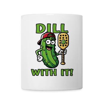 T-shirt de dessin animé de pickleball à l’aneth drôle - Mug blanc - blanc - Devant