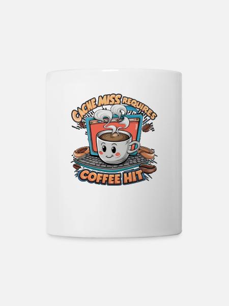Kaffeehit Cache Miss - Tasse - Weiß