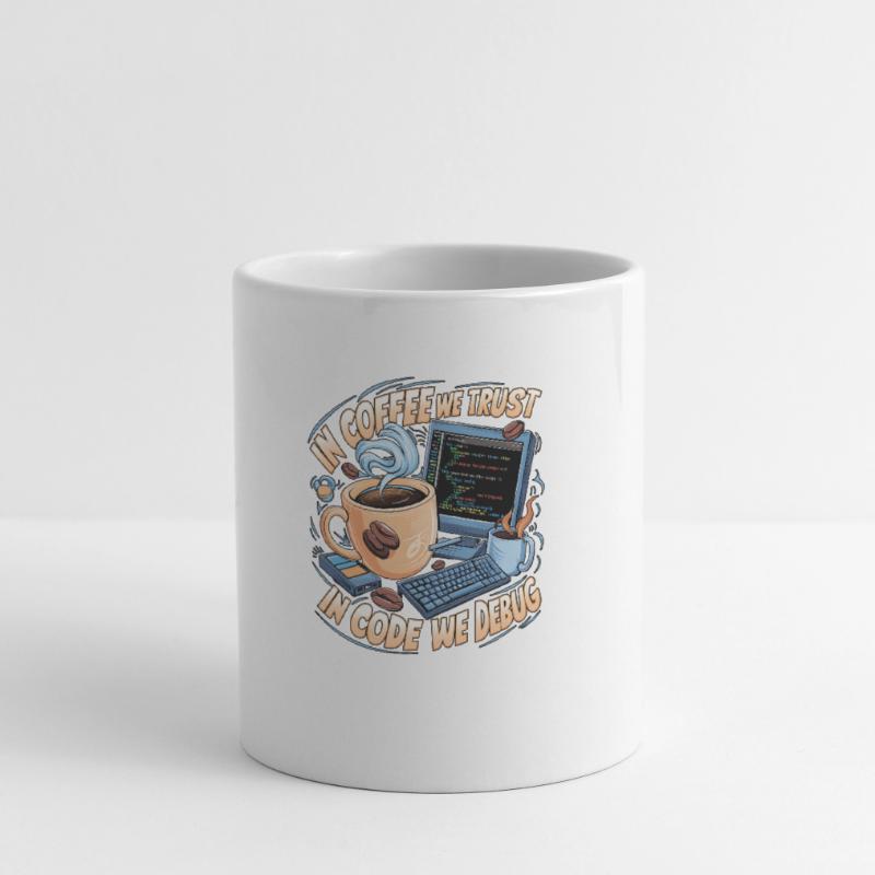 CoffeeCode Debug : Dans le code, nous déboguons Mug blanc
