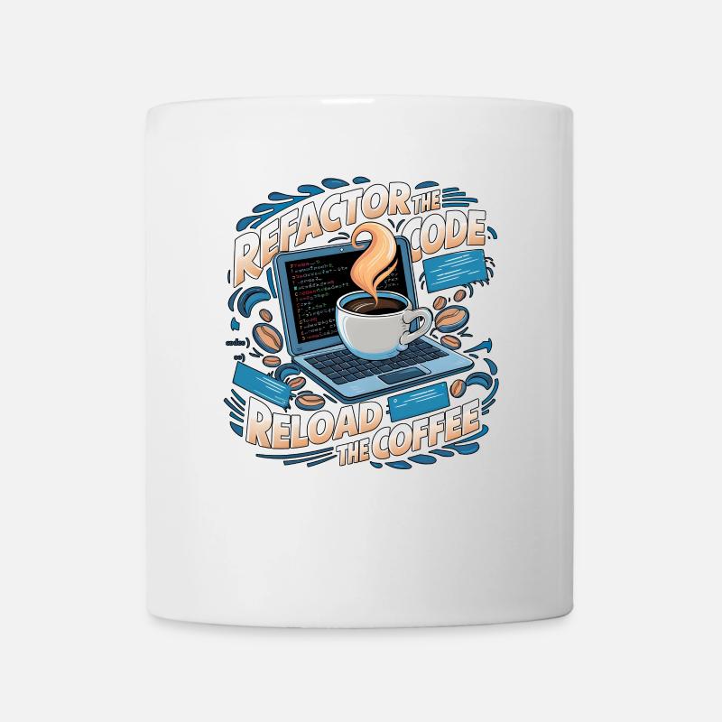 Programmers generate code from coffee - Mug - white