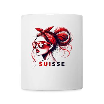 Schweizer Frauen Brötchen Fahne Stolz Für Mädchen - Tasse - Weiß - Vorne