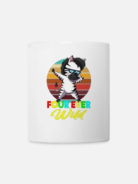 Fourever Wild Zebra 4 ever Wild Wildnis Afrika - Tasse - Weiß
