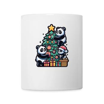 Pandas decorate the Christmas tree Christmas - Mug - white - Front
