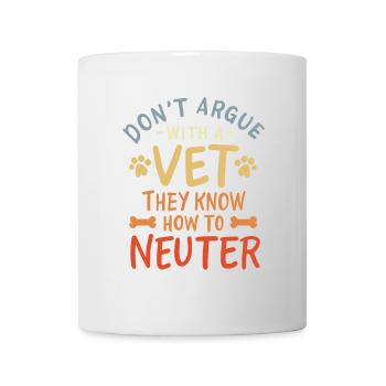Ne discutez pas avec un vétérinaire - Mug blanc - blanc - Devant