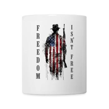 Freiheit ist nicht umsonst - Patriotisches Soldatendesign - Tasse - Weiß - Vorne