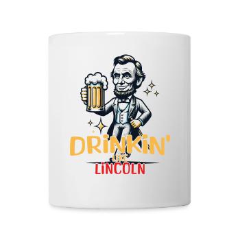 Drinkin comme Lincoln Retro Vintage Design 4. - Mug blanc - blanc - Devant