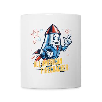 All American Firecracker Retro Vintage Design - Tasse - Weiß - Vorne