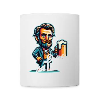 Boire comme Lincoln Design vintage rétro - Mug blanc - blanc - Devant