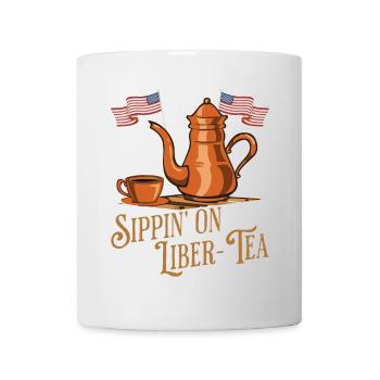 Siroter du thé Liber-tea Independence Day Fun - Mug blanc - blanc - Devant