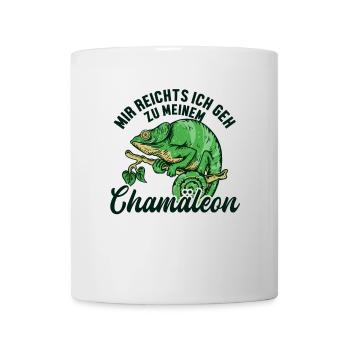 Mir reichts ich geh zu meinem Chamäleon Veiled - Mug blanc - blanc - Devant