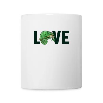 Panthère d’amour voilée Chamaeleonidae amant caméléon - Mug blanc - blanc - Devant
