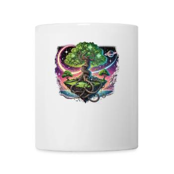 Le cosmos avec notre design « arbre de l’espace » - Mug blanc - blanc - Devant