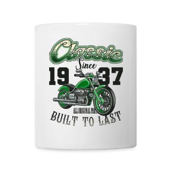 Moto Motard Moto Anniversaire Moto Né En 1937 - Mug blanc - blanc - Devant