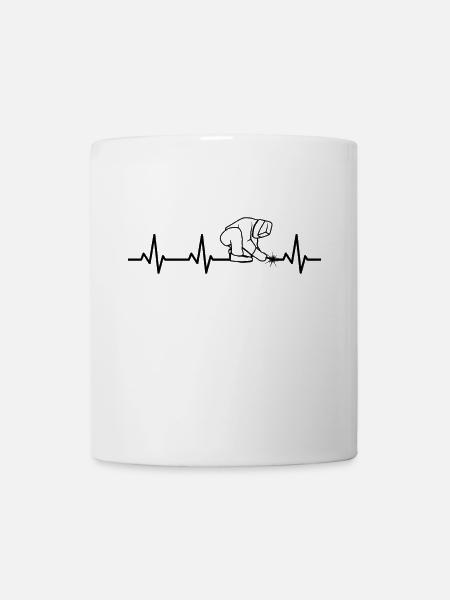 Schweißer Herzlinie - Tasse - Weiß