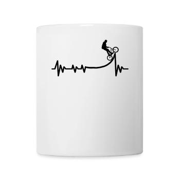 BMX BMX heartbeat, vélo freestyle course BMX - Mug blanc - blanc - Devant