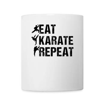 Eat Karate Repeat - Combattant de karaté - Mug blanc - blanc - Devant