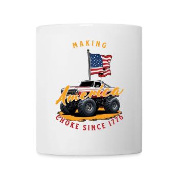 Amerika Ersticken Seit 1776: Amerikanische Flagge - Tasse - Weiß - Vorne