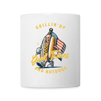 Good Time Hotdogs Lustiges Bbq-wortspiel Retro - Tasse - Weiß - Vorne