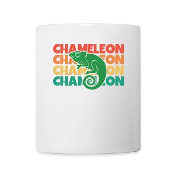 Chameleon Rétro Texte Panthère Voilée - Mug blanc - blanc - Devant