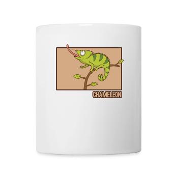 Chameleon Doodle Panthère Hanzi Chinoise Voilée - Mug blanc - blanc - Devant