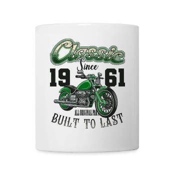 Moto Motard Moto Anniversaire Né En 1961 - Mug blanc - blanc - Devant