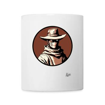 Duell am Mittag Western-Gesichtsmaske Cowboy - Tasse - Weiß - Vorne