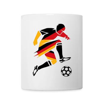 German Football Fan Rebel Illustration - Mug - white - Front