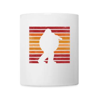 Flûte traversière Sasquatch Bigfoot Sunset Vintage - Mug blanc - blanc - Devant