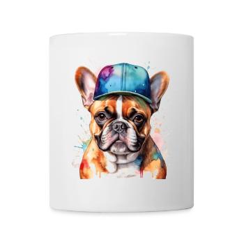French Bulldog Snapback Cap Frenchie Dog - Mug - white - Front