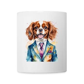 Cavalier King Charles Spaniel Costume Imprimé Chien - Mug blanc - blanc - Devant