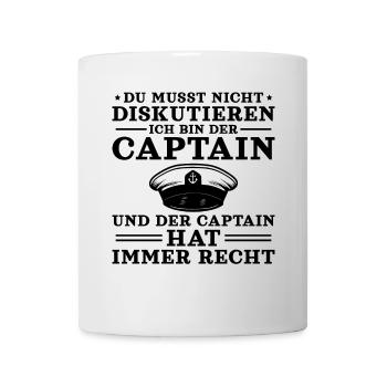 Segler Bootsbesitzer Kapitän - Tasse - Weiß - Vorne