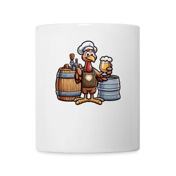 Bière de bière Dinde de Thanksgiving à la bière - Mug blanc - blanc - Devant