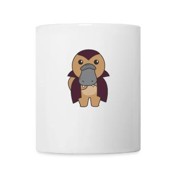 Platypus Happy Halloween Cute Vampire Costume - Mug - white - Front