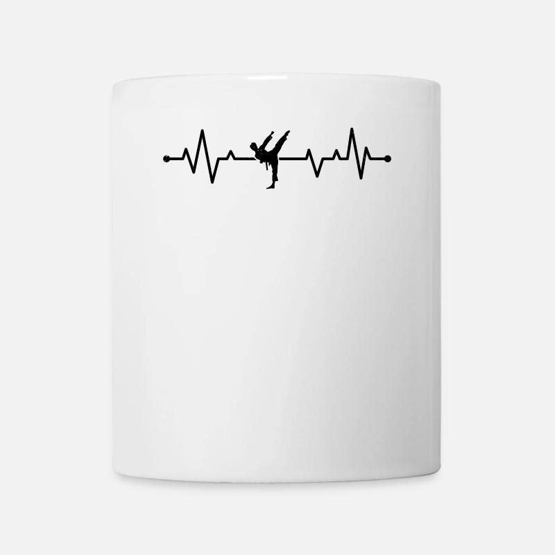 Karate Heartbeat Karate Fighter - Tasse - Weiß